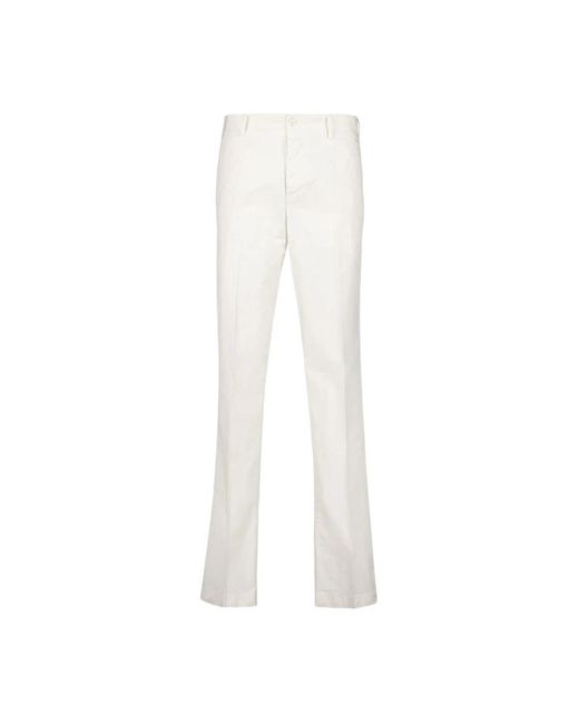 Boglioli White Wide Trousers for men