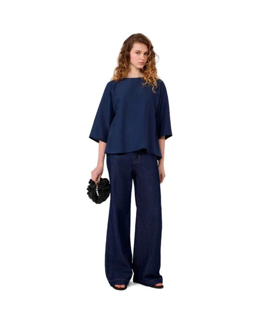 Weekend by Maxmara Blue Blouses