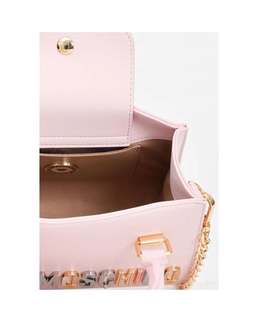 Love Moschino Pink Rosa bold love lettering schultertasche
