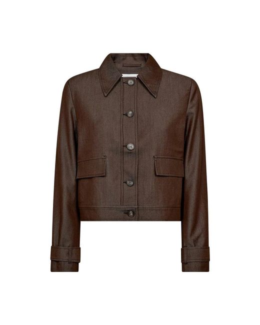 co'couture Terry Denim Jacket in het Brown