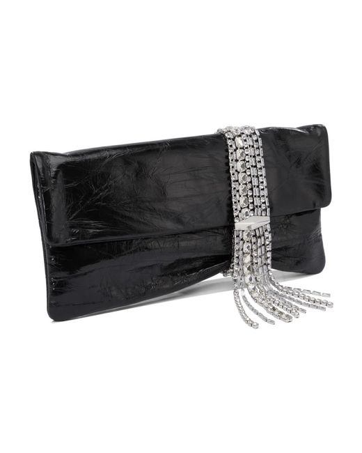 Jimmy Choo Black Schwarze Clutch Tasche Elegantes Abendaccessoire
