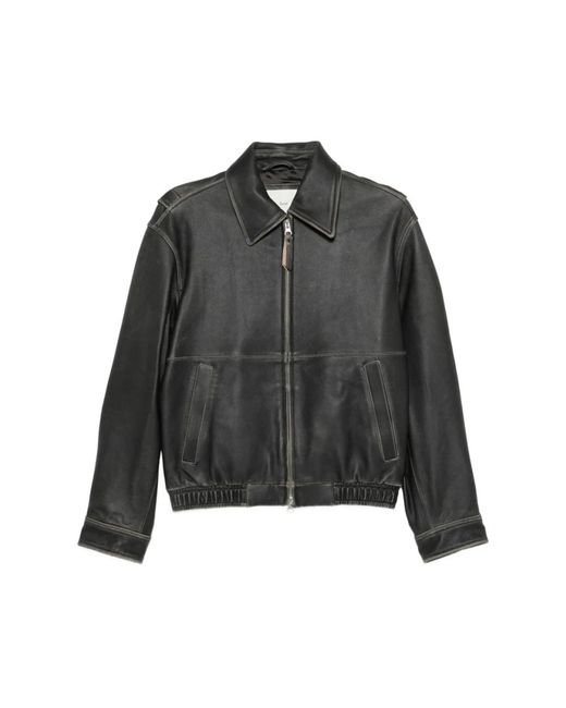 DUNST Black Leather Jackets for men