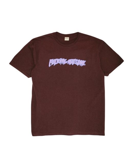 Fa Stamp Logo Short Sleeve Tee in het Brown voor heren