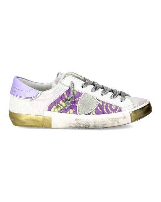 Philippe Model Schoenen ,Veelkleurig ,Katoen Prsx Tennis in het Multicolor