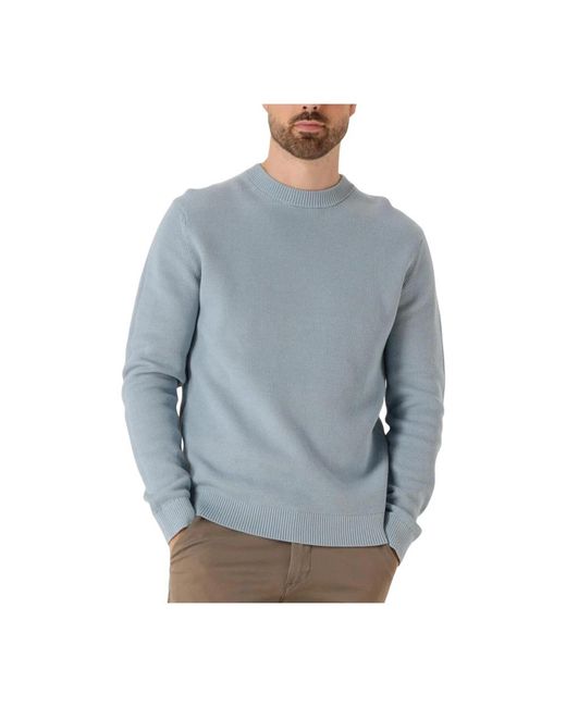 SELECTED Slhdane Ls Knit Structure Crew Neck Noos in het Blue voor heren