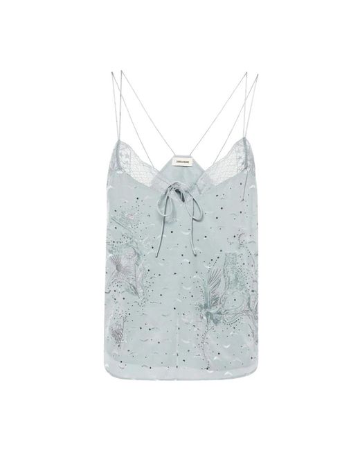 Zadig & Voltaire Blue Sleeveless Tops
