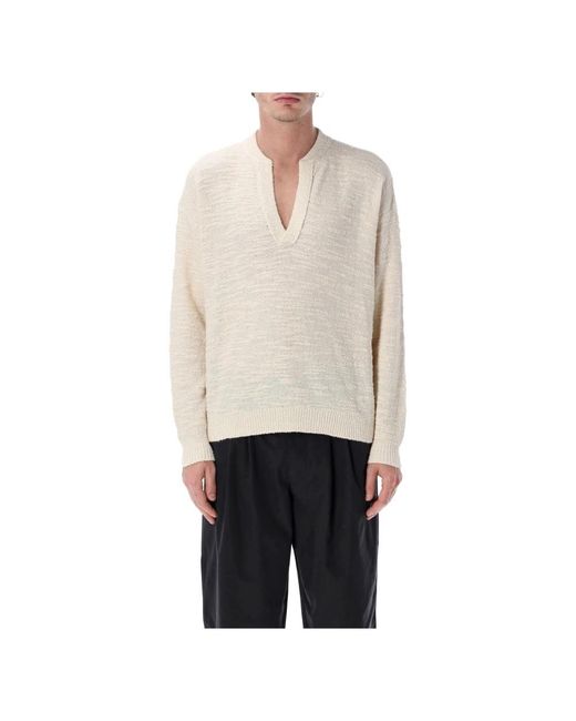 Isabel Marant Natural V-Neck Knitwear for men