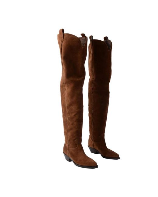 Dolce & Gabbana Brown Over-The-Knee Boots