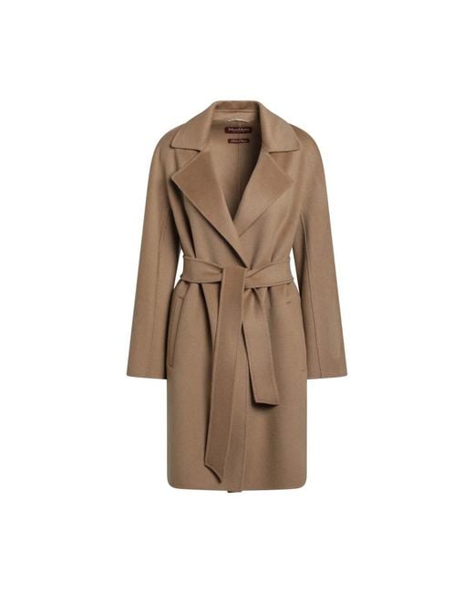 Max Mara Brown Belted Coats