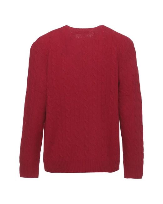 Ralph Lauren Red Round-Neck Knitwear for men