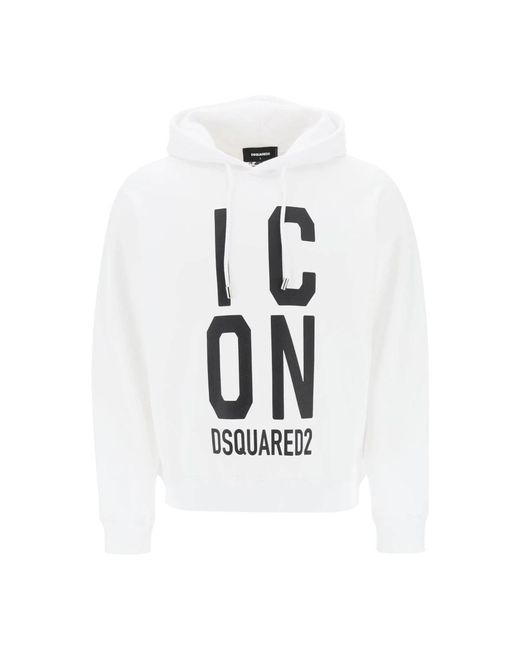 Cool fit hoodie di DSquared² in White da Uomo