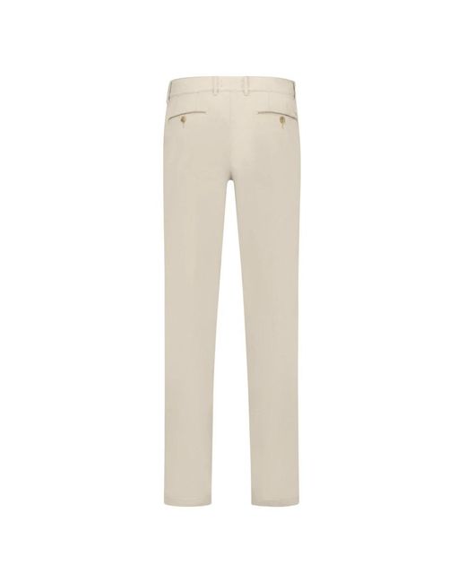Com4 Broeken ,Katoen Modern Chino in het Natural voor heren