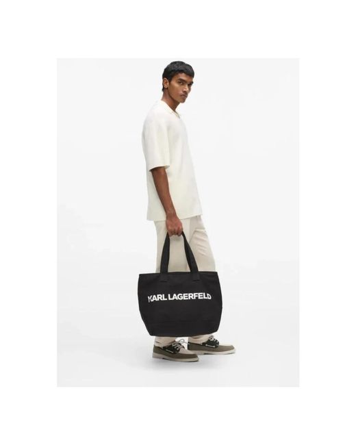 Karl Lagerfeld Black Tote Bags for men