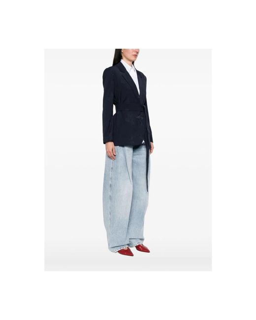 Twinset Jassen ,Blauw ,Patchwork Blazer in het Blue