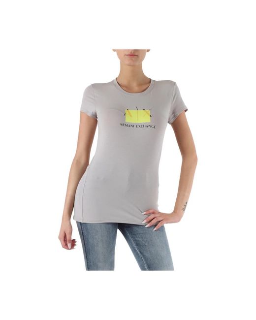 Tops > t-shirts Armani Exchange en coloris Gray