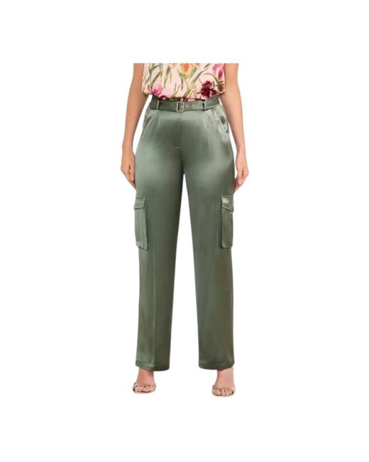 Guess Gray Straight Trousers