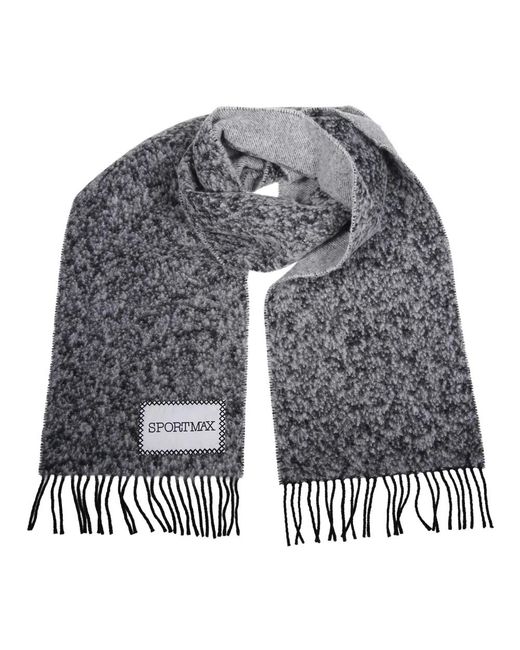 Sportmax Gray Winter Scarves