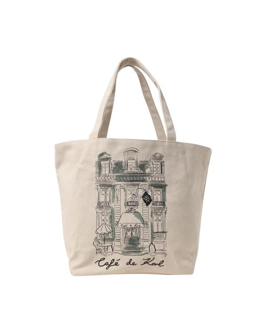 Tote Bags di Karl Lagerfeld in Natural