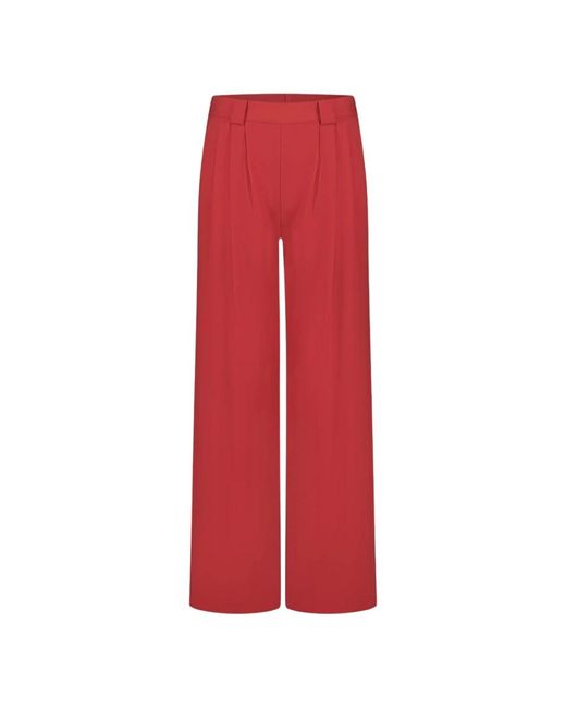 Pantaloni thea wide-leg rossi di Jane Lushka in Red