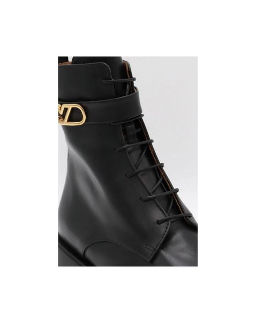 Emporio Armani Black Lace-Up Boots