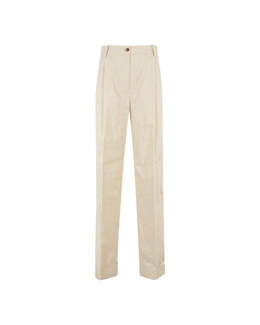 Trousers > straight trousers Maison Kitsuné en coloris Natural