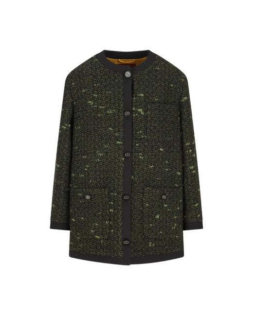 Gucci Jassen ,Groen ,Wol Cdgn Jas Wool Bouclé in het Green