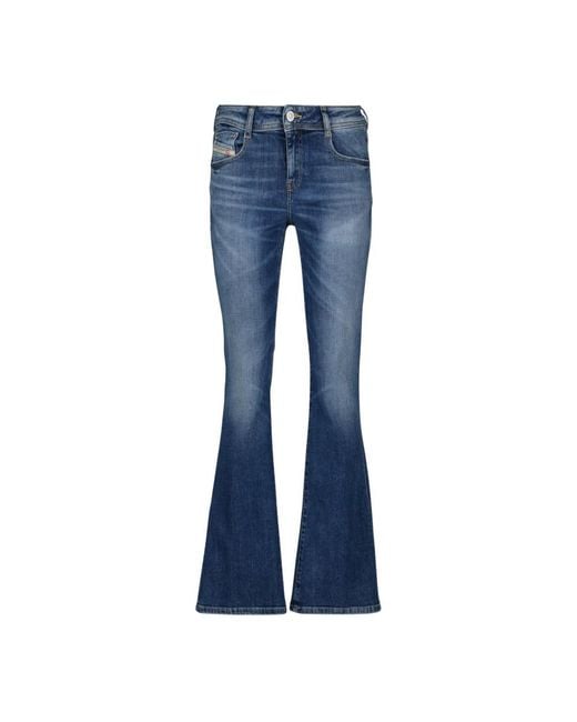 DIESEL Jeans ,Blauw ,Denim Flared Jeans in het Blue