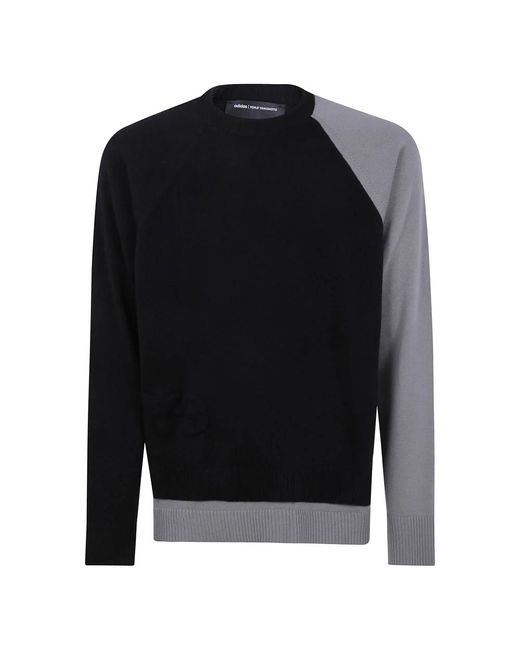 Y-3 Logo Strick Crew Pullover in Black für Herren