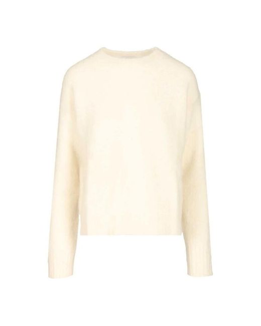 AMISH White Round-Neck Knitwear
