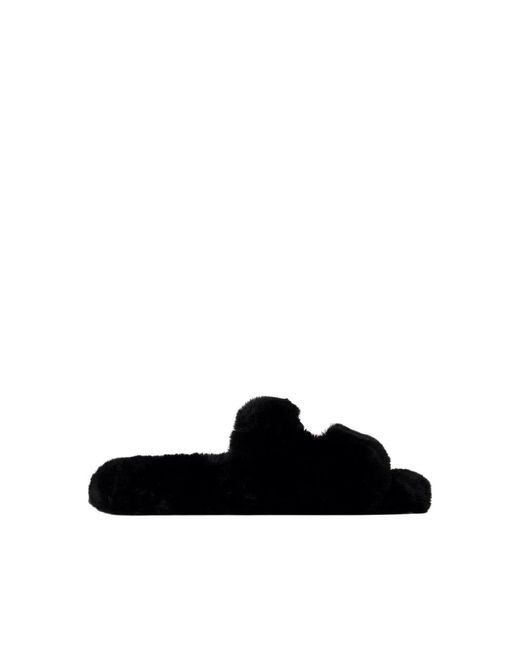 Pantofole in pelliccia sintetica - nero di Balenciaga in Nero | Lyst