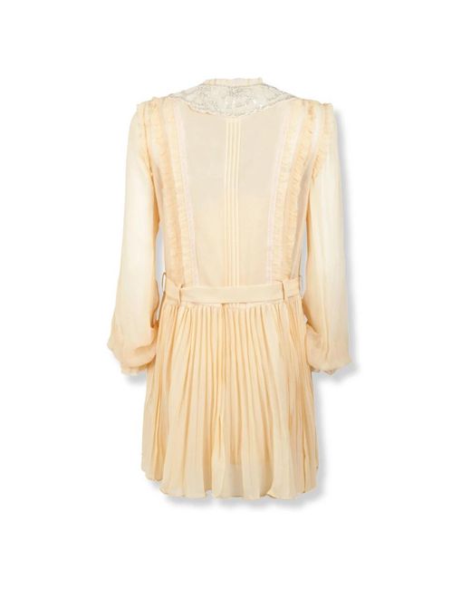Self-Portrait Natural Short Dresses