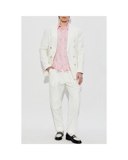 DSquared² Overhemden ,Roze ,Katoen Geborduurd Shirt Met Trekkoord in het Pink voor heren