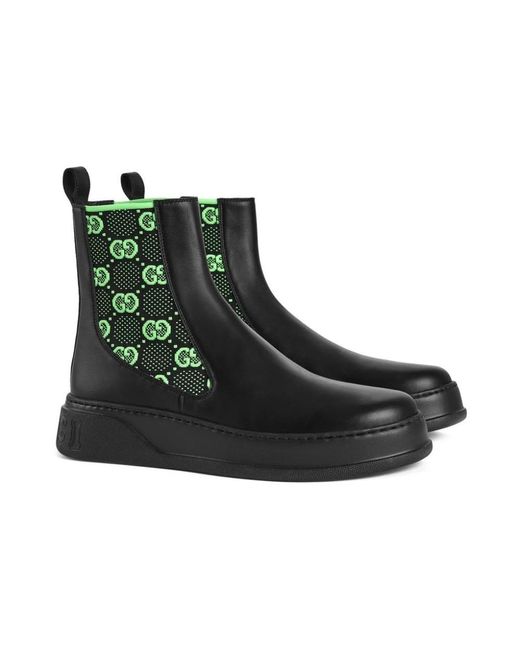 Gucci Green Chelsea Boots for men