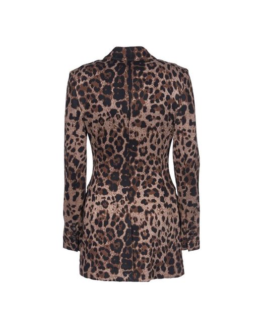Dolce & Gabbana Brown Double-Breasted Coats