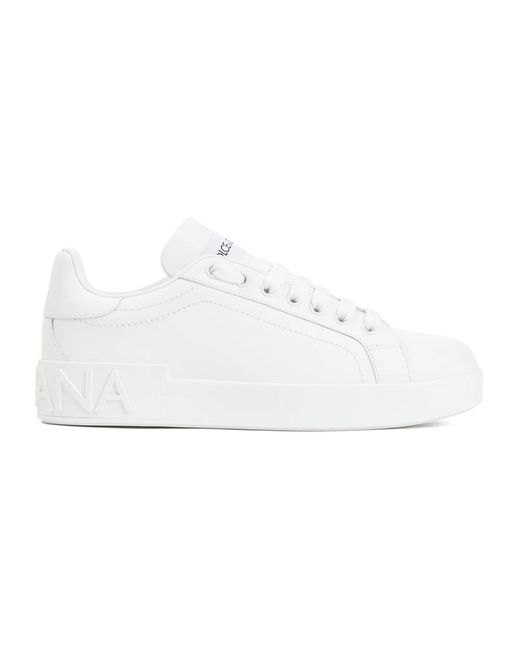 Sneakers bianche portofino scarpe donna di Dolce & Gabbana in White