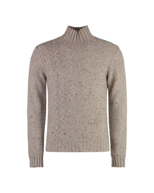 Malo Gray Cashmere Knitwear for men