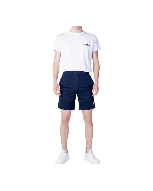 Le Coq Sportif Blaue einfache shorts frühling/sommer in Blue für Herren