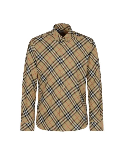 Casual Shirts di Burberry in Green da Uomo
