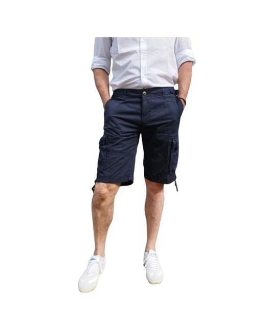 Aeronautica Militare Blue Casual Shorts for men
