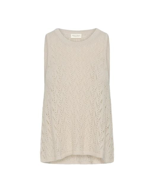 Part Two Tops ,Mouwloze Top in het Natural