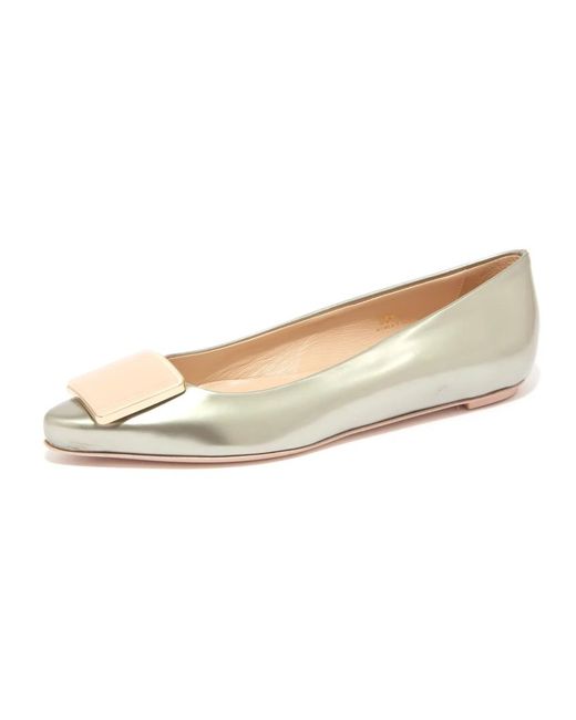 Tod's Natural Ballerina Shoes