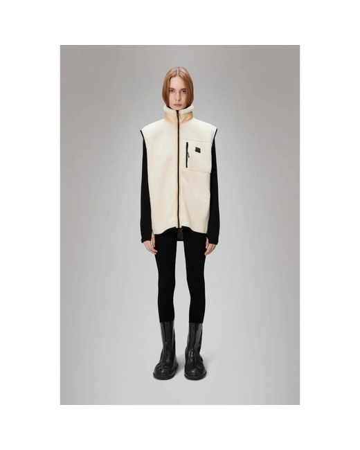 Rains Jassen ,Nylon Veelzijdig Fleece Vest Voor Buiten in het Natural