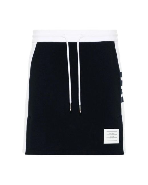 Thom Browne Rokken ,Blauw ,Klassieke Mini Rok Met Engineered 4 Bar in het Black