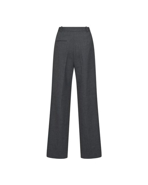 Self-Portrait Gray Straight Trousers