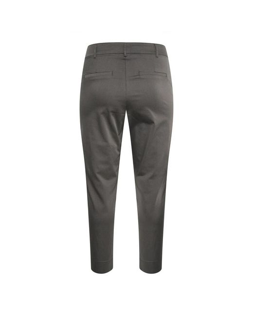 Kaffe Broeken ,Zwart ,Donkere Schaduw Cropped Chino Broek in het Gray