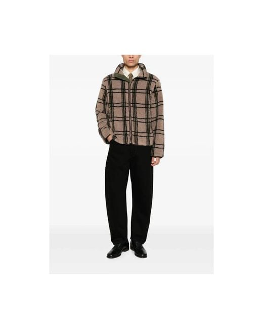 RANRA Brown Faux Fur & Shearling Jackets for men
