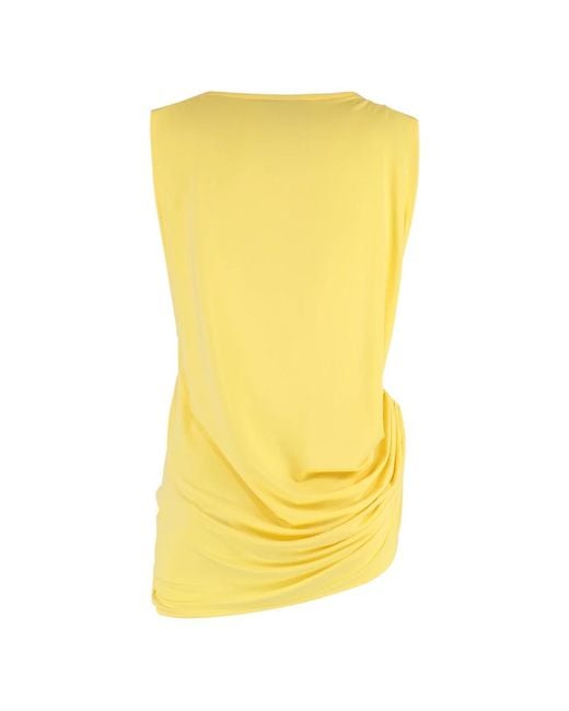 Jacquemus Yellow Sleeveless Tops