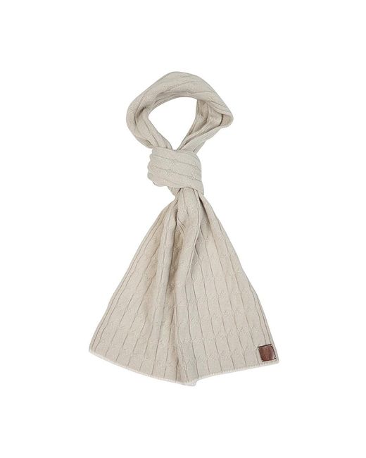 Eleventy White Winter Scarves for men