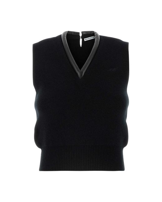V-Neck Knitwear di Alexander Wang in Black
