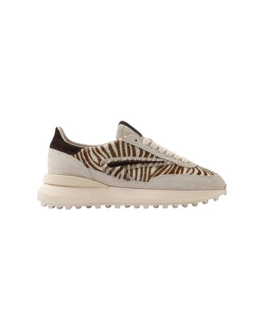 Date Schoenen ,Veelkleurig ,Katoen Athleta Animalier Zebra Sneakers in het Multicolor